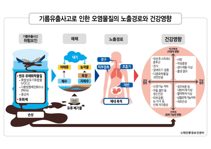 기름유출사고로 인한 오염물질의 노출경로와 건강영향
